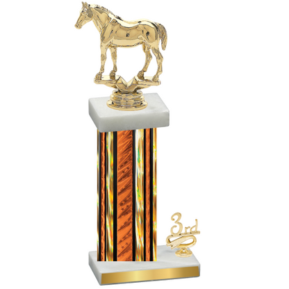 Accented Single Orange Glacier Third Place Horses Trophy
