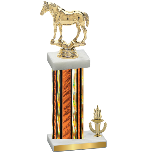 Accented Single Orange Glacier Victory Horses Trophy