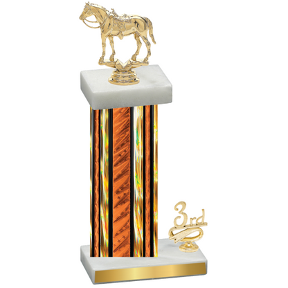 Accented Single Orange Glacier Third Place Horses Trophy