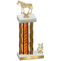 Accented Single Orange Glacier Year Horses Trophy