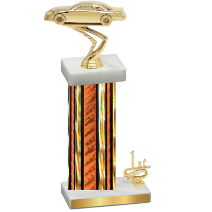 Accented Single Orange Glacier First Place Cars Trophy