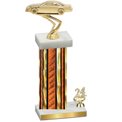 Accented Single Orange Glacier Year Cars Trophy