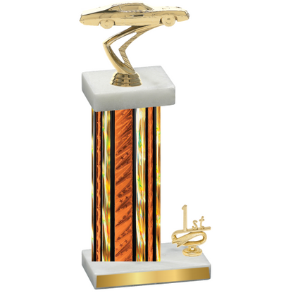 Accented Single Orange Glacier First Place Cars Trophy