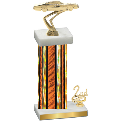 Accented Single Orange Glacier Second Place Cars Trophy