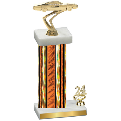 Accented Single Orange Glacier Year Cars Trophy