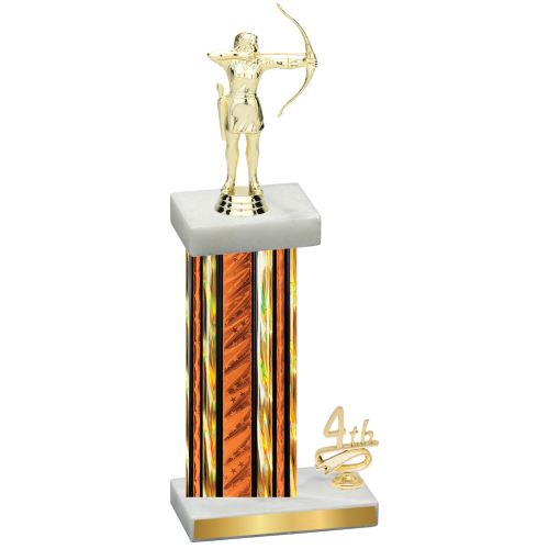 Accented Single Orange Glacier Fourth Place Archery Trophy
