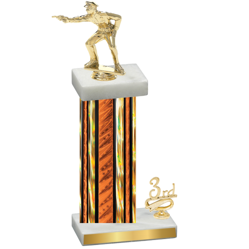 Accented Single Orange Glacier Third Place Shooter Trophy