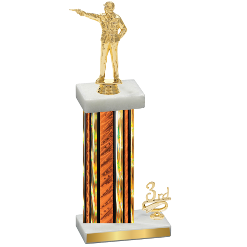 Accented Single Orange Glacier Third Place Shooter Trophy
