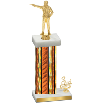 Accented Single Orange Glacier Third Place Shooter Trophy