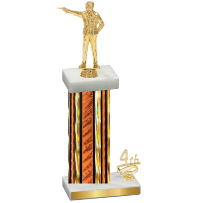 Accented Single Orange Glacier Fourth Place Shooter Trophy