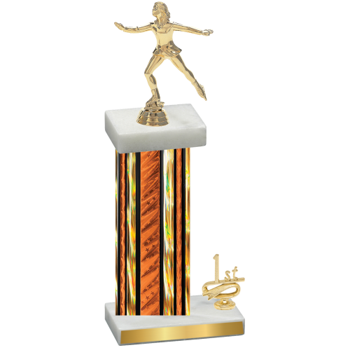 Accented Single Orange Glacier First Place Skater Trophy