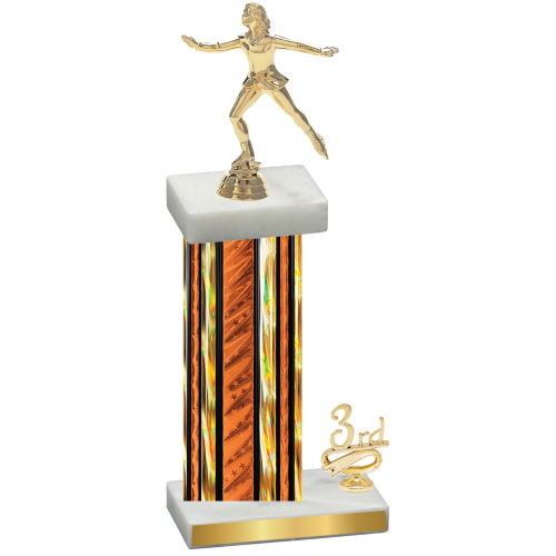 Accented Single Orange Glacier Third Place Skater Trophy