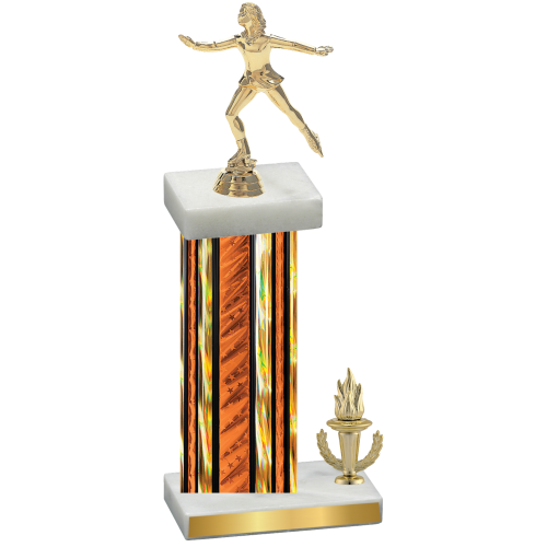 Accented Single Orange Glacier Victory Skater Trophy