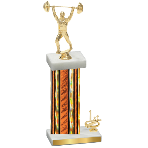 Accented Single Orange Glacier First Place Weights Trophy