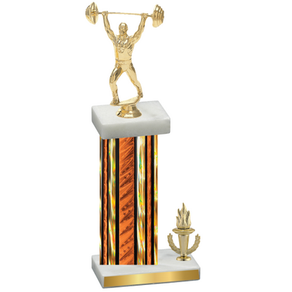 Accented Single Orange Glacier Victory Weights Trophy