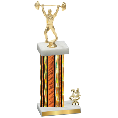 Accented Single Orange Glacier Year Weights Trophy