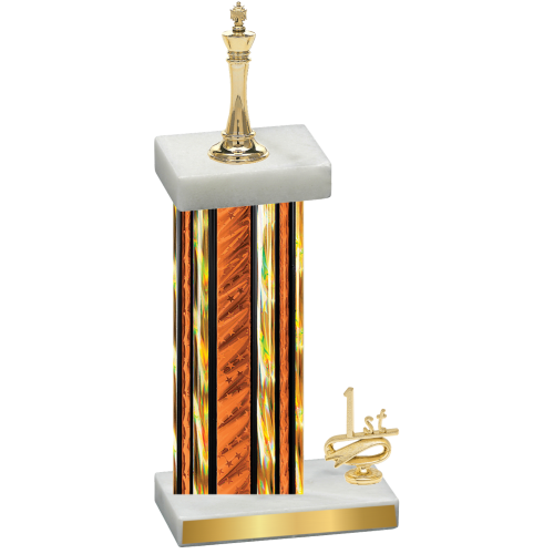 Accented Single Orange Glacier First Place Chess Trophy