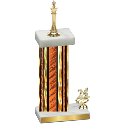 Accented Single Orange Glacier Year Chess Trophy