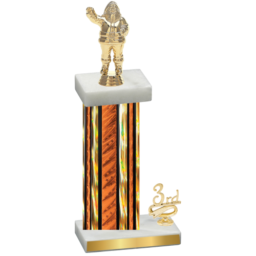 Accented Single Orange Glacier Third Place Holiday Trophy