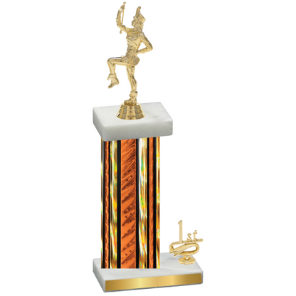 Accented Single Orange Glacier First Place Majorette Trophy