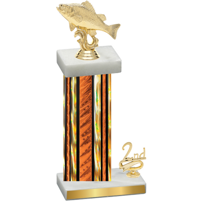 Accented Single Orange Glacier Second Place Fishing Trophy