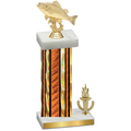 Accented Single Orange Glacier Victory Fishing Trophy