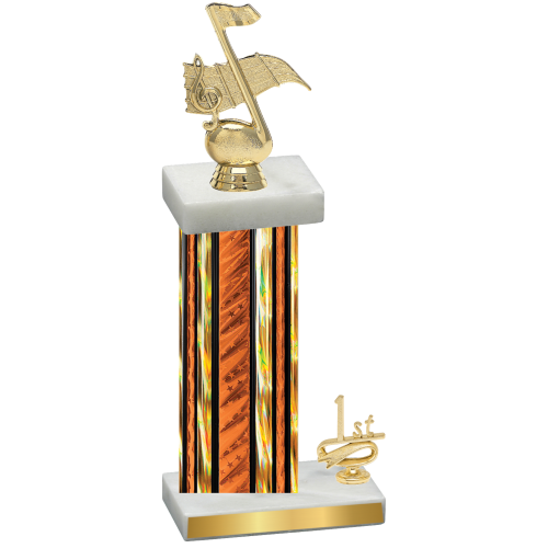 Accented Single Orange Glacier First Place Music Trophy