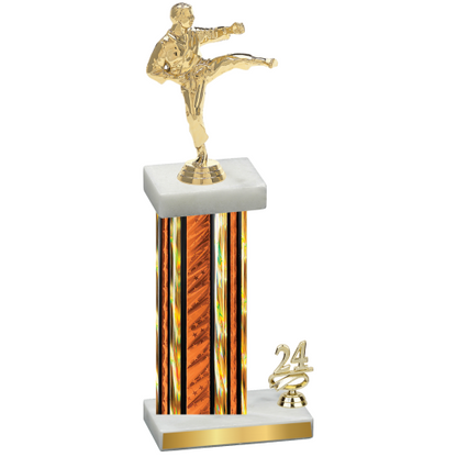 Accented Single Orange Glacier Year Karate Trophy