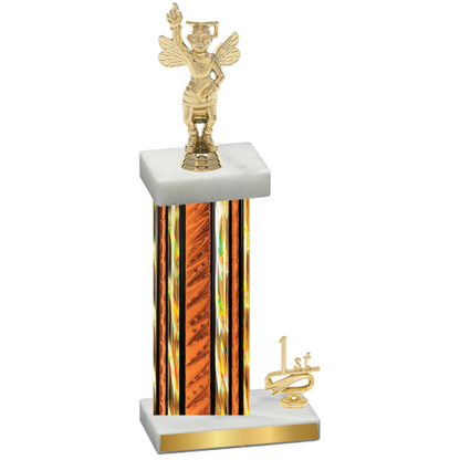 Accented Single Orange Glacier First Place Academics Trophy