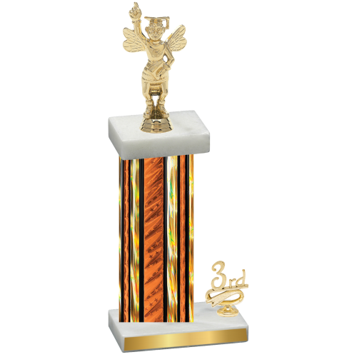 Accented Single Orange Glacier Third Place Academics Trophy