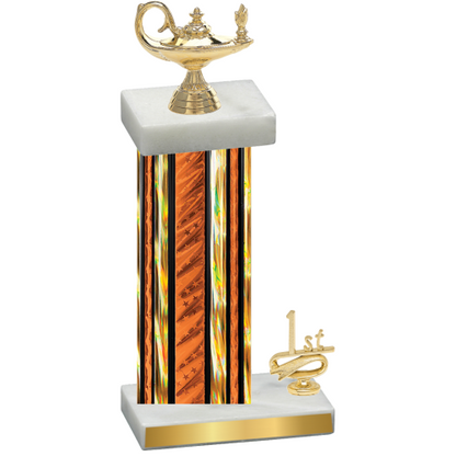 Accented Single Orange Glacier First Place Academics Trophy