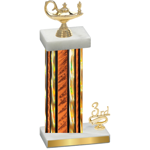 Accented Single Orange Glacier Third Place Academics Trophy