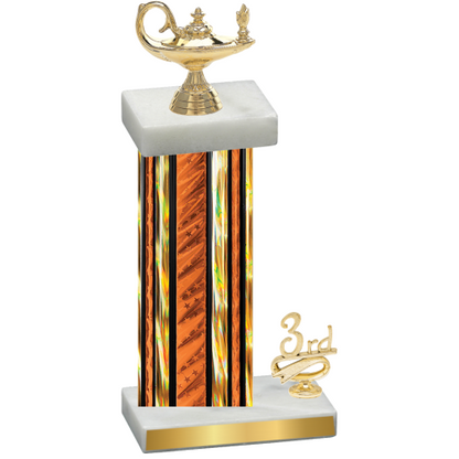 Accented Single Orange Glacier Third Place Academics Trophy