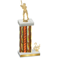 Accented Single Orange Glacier Second Place Baseball Trophy