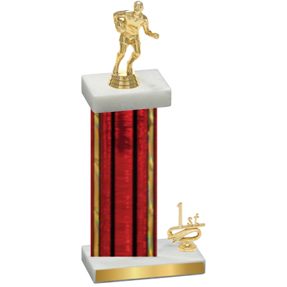 Accented Single Red Glacier First Place Rugby Trophy