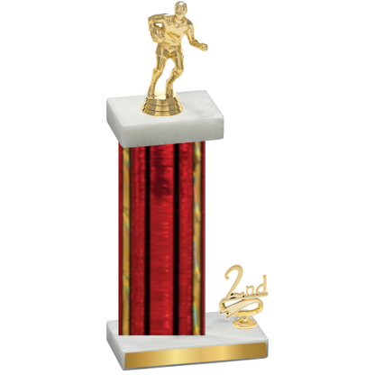 Accented Single Red Glacier Second Place Rugby Trophy