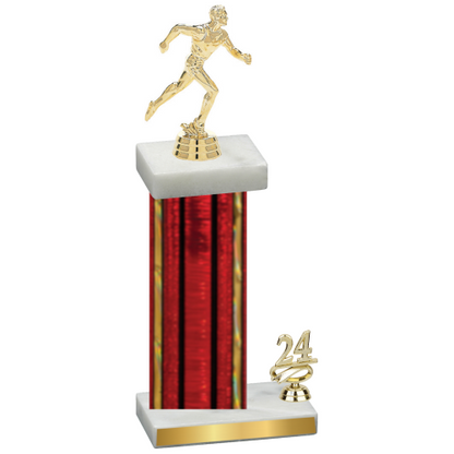 Accented Single Red Glacier Year Running Trophy