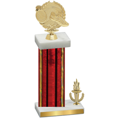 Accented Single Red Glacier Victory Running Trophy