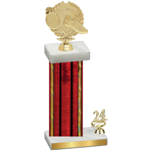 Accented Single Red Glacier Year Running Trophy