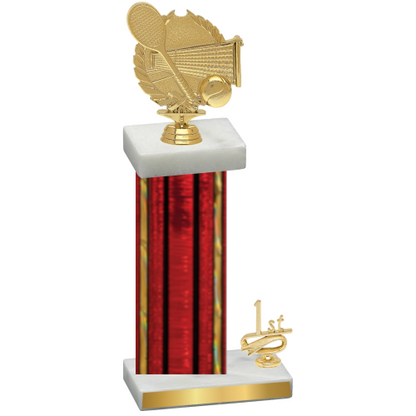 Accented Single Red Glacier First Place Tennis Trophy