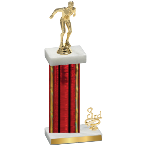 Accented Single Red Glacier Third Place Swimming Trophy
