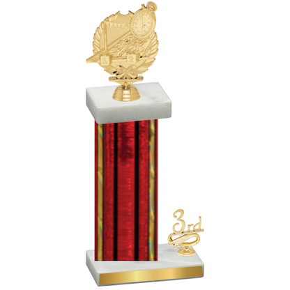 Accented Single Red Glacier Third Place Swimming Trophy