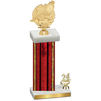 Accented Single Red Glacier Year Swimming Trophy