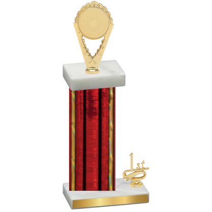 Accented Single Red Glacier First Place Insert Trophy