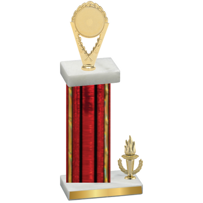 Accented Single Red Glacier Victory Insert Trophy