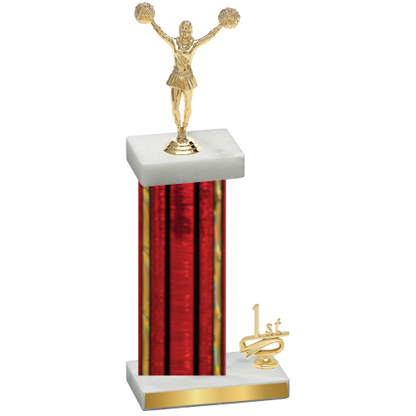 Accented Single Red Glacier First Place Cheerleading Trophy