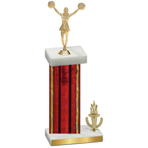Accented Single Red Glacier Victory Cheerleading Trophy