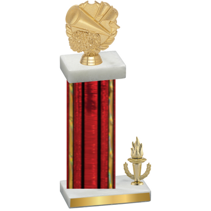 Accented Single Red Glacier Victory Cheerleading Trophy