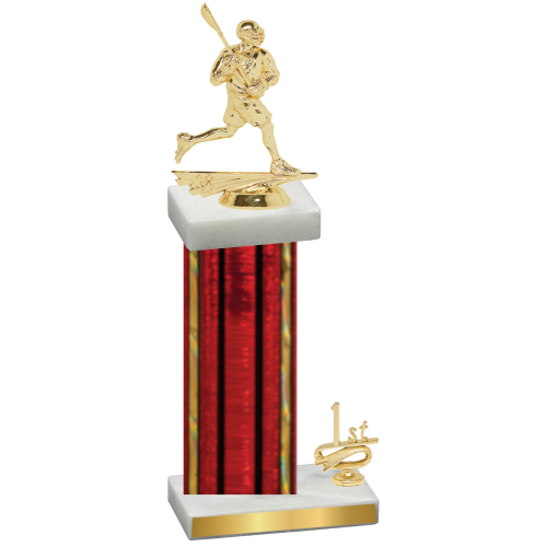 Accented Single Red Glacier First Place Lacrosse Trophy