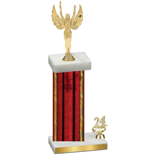 Accented Single Red Glacier Year Victory Trophy